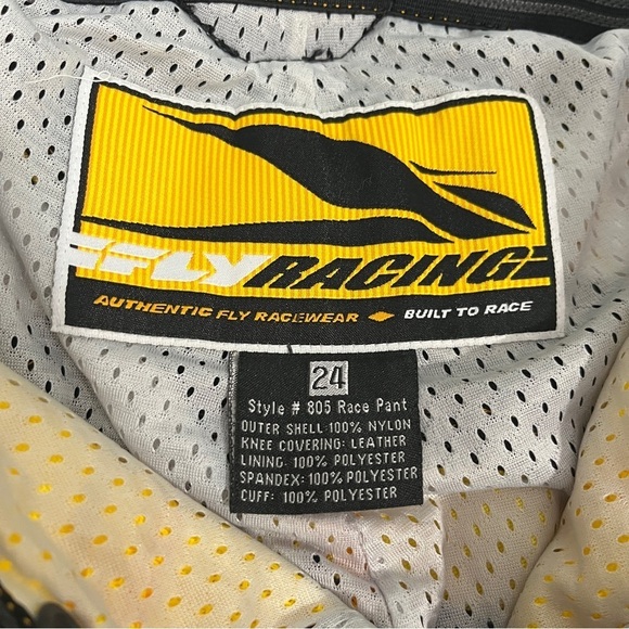 Fly Racing‎ Style 805 Pants Size 24 Yellow Black Dirtbike Motorcycle Riding - Picture 2 of 14